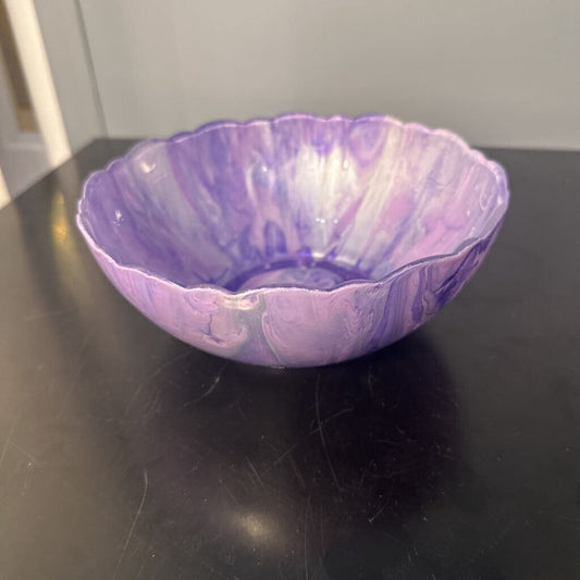 purple poured bowl