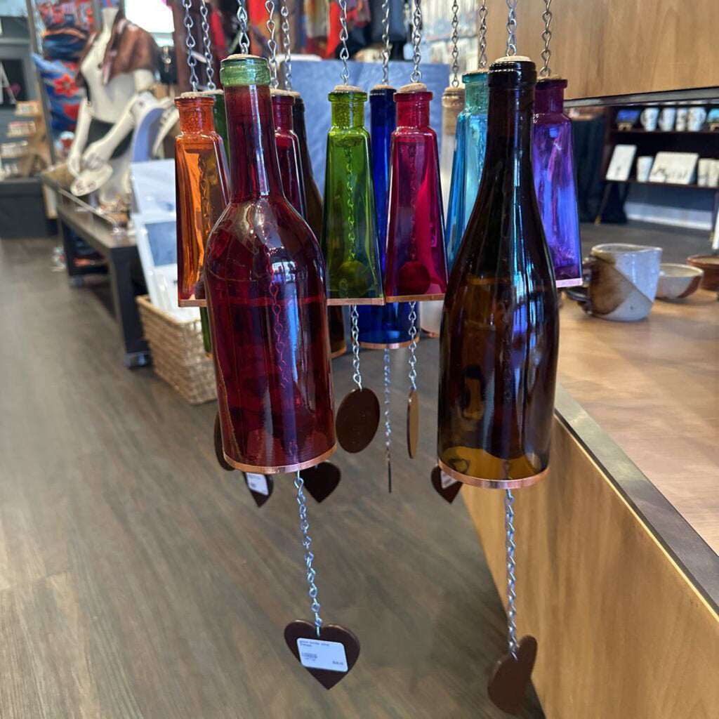 glass bottle wind chimes