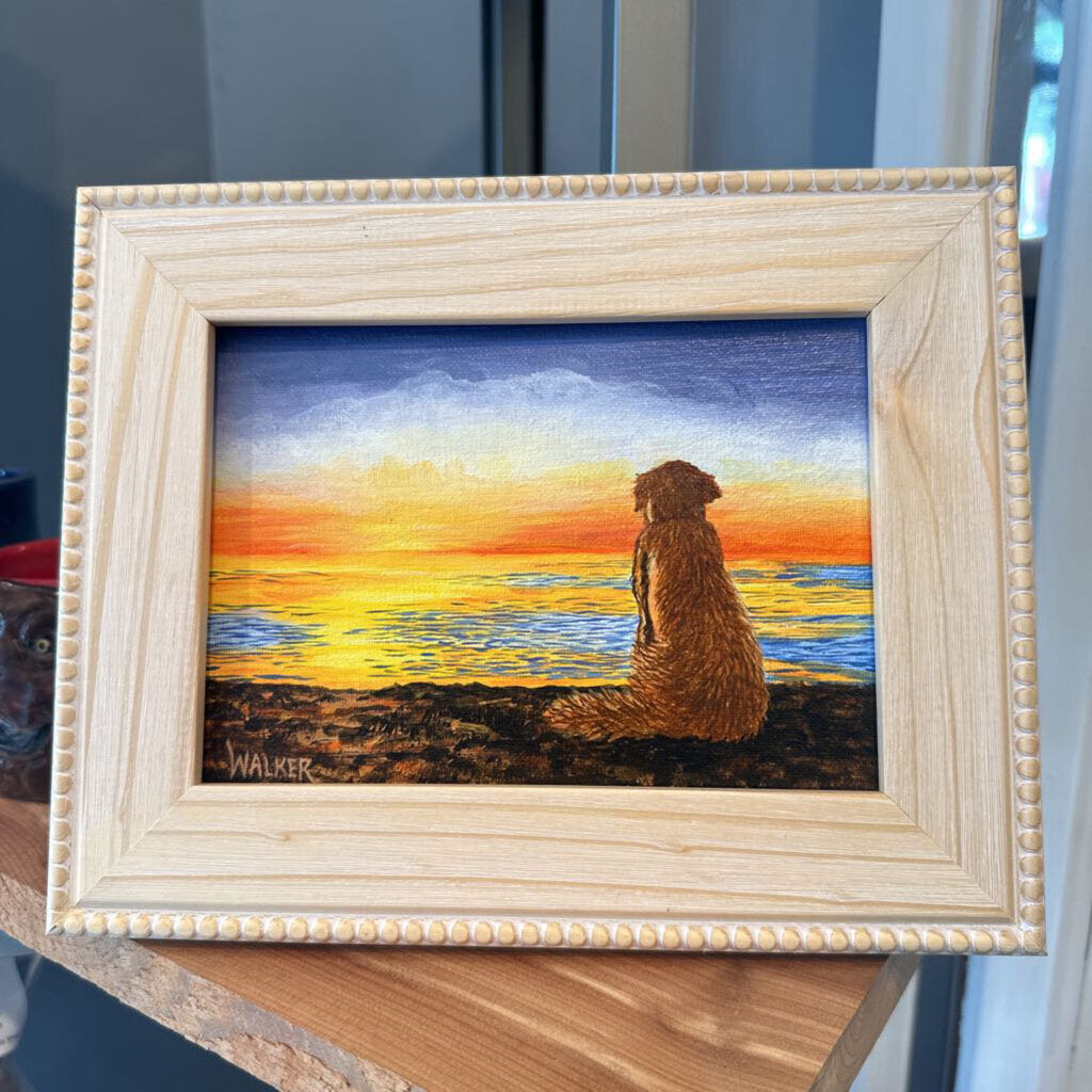 dog sunset original