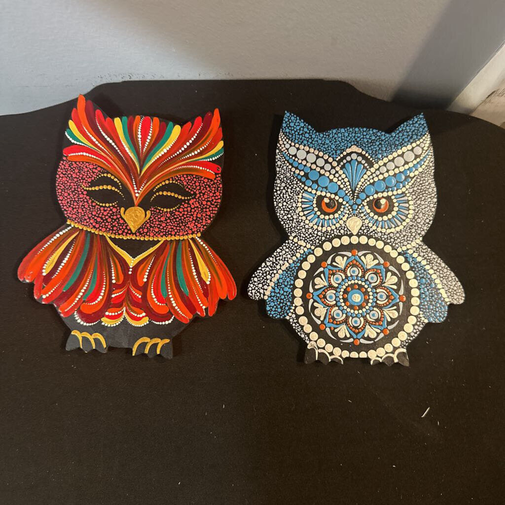 dot mandala owl large