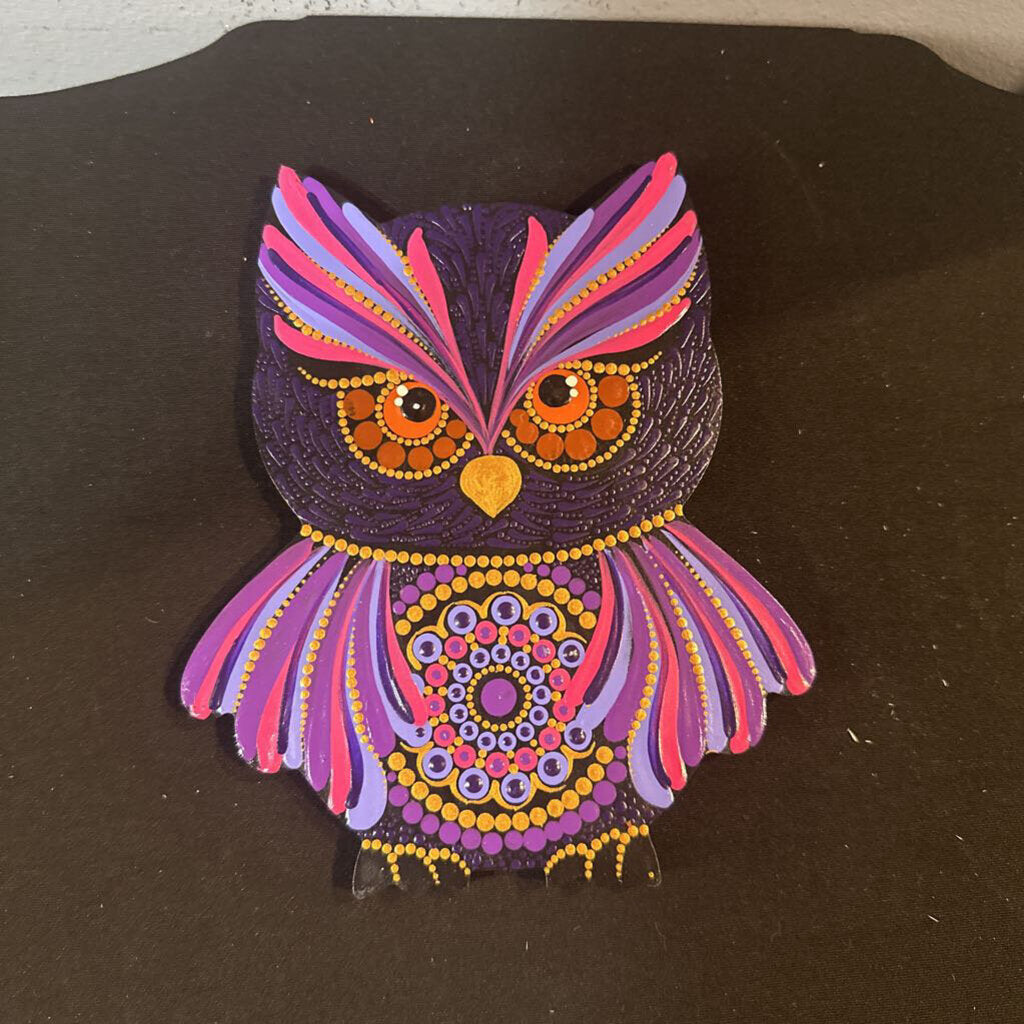 dot mandala owl large