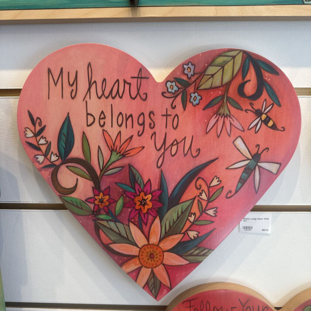 Sticks Large Heart Wall Art