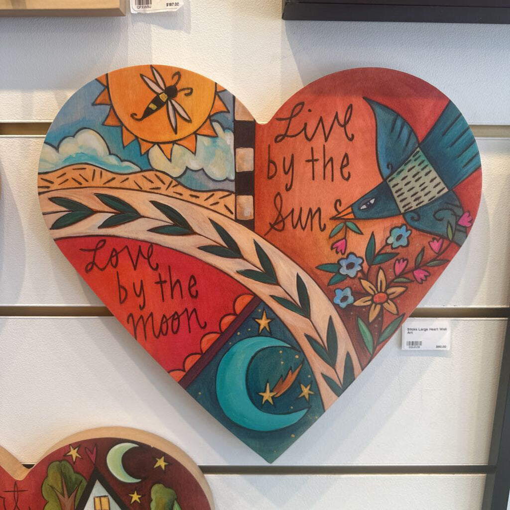 Sticks Large Heart Wall Art