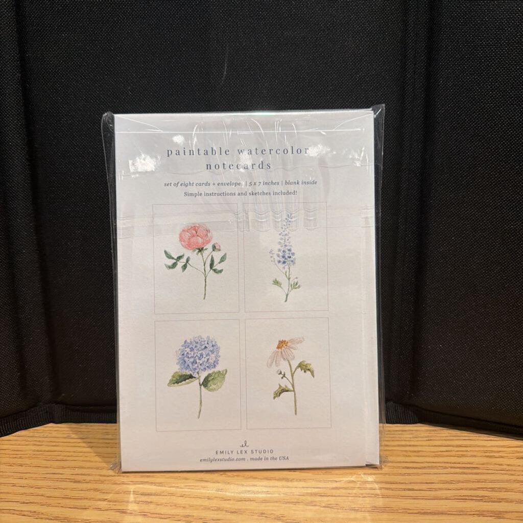 Garden Flowers Watercolor Notecard Set