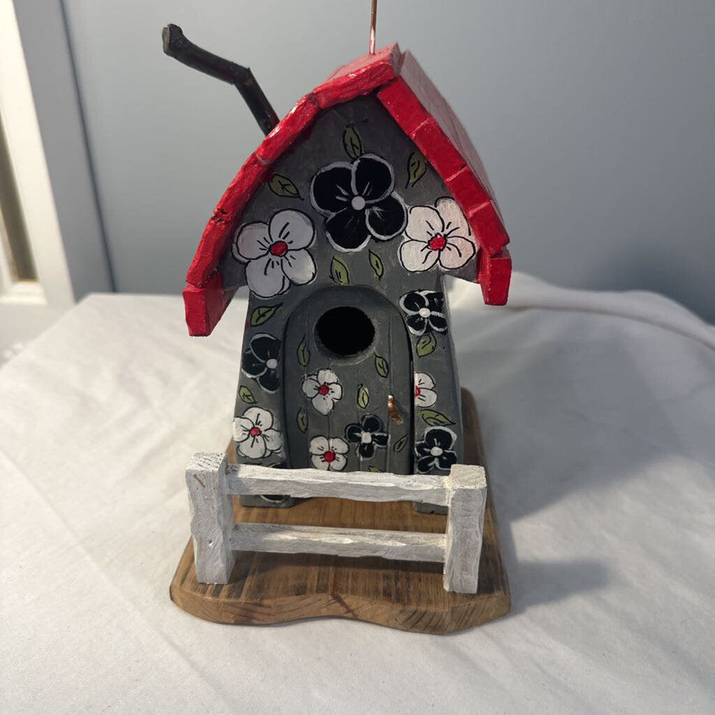 Wood Painted Bird House