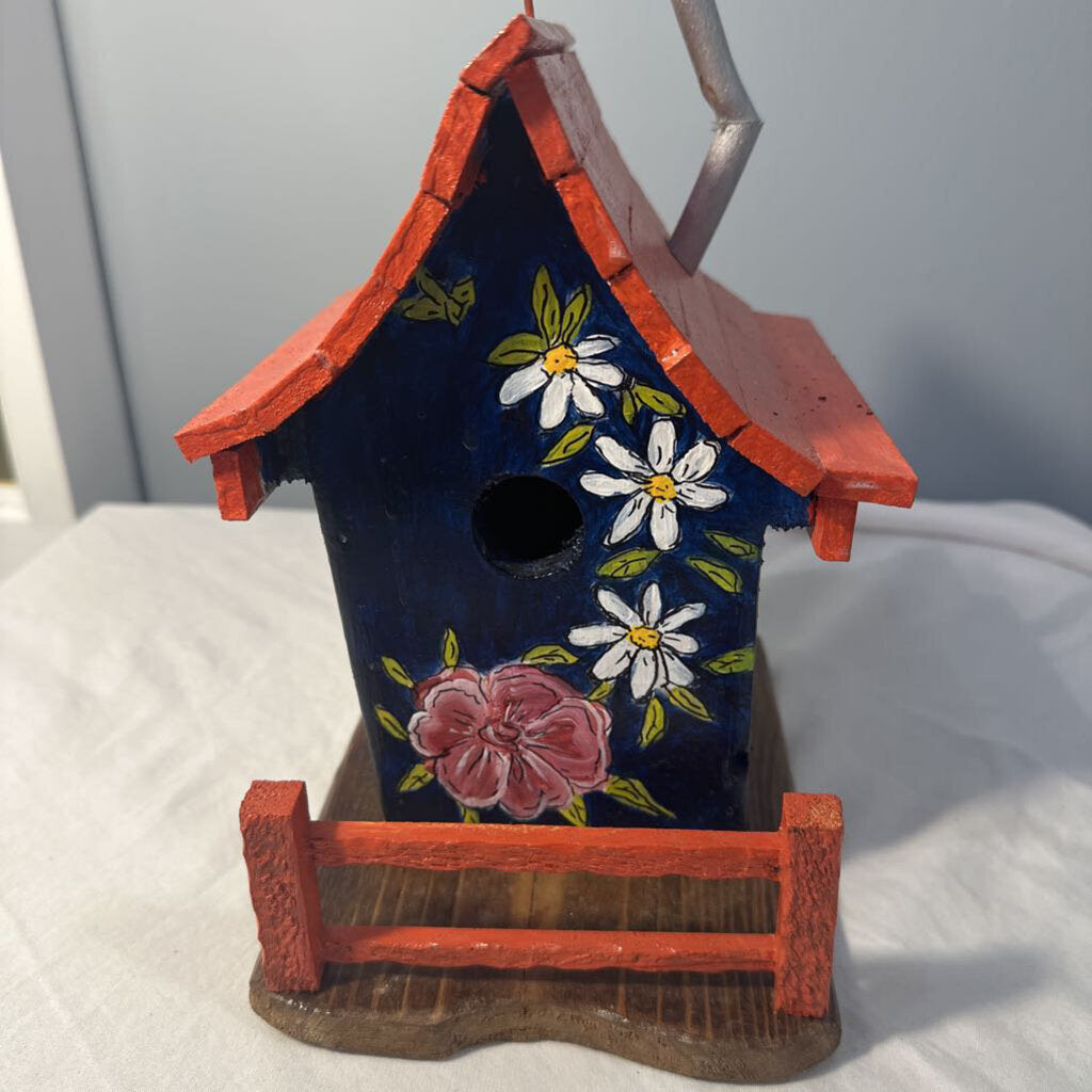 Wood Painted Bird House