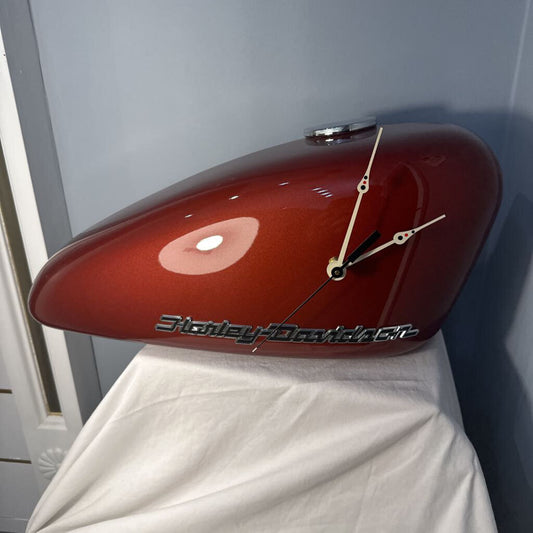 Red Harley Gas Tank Clock