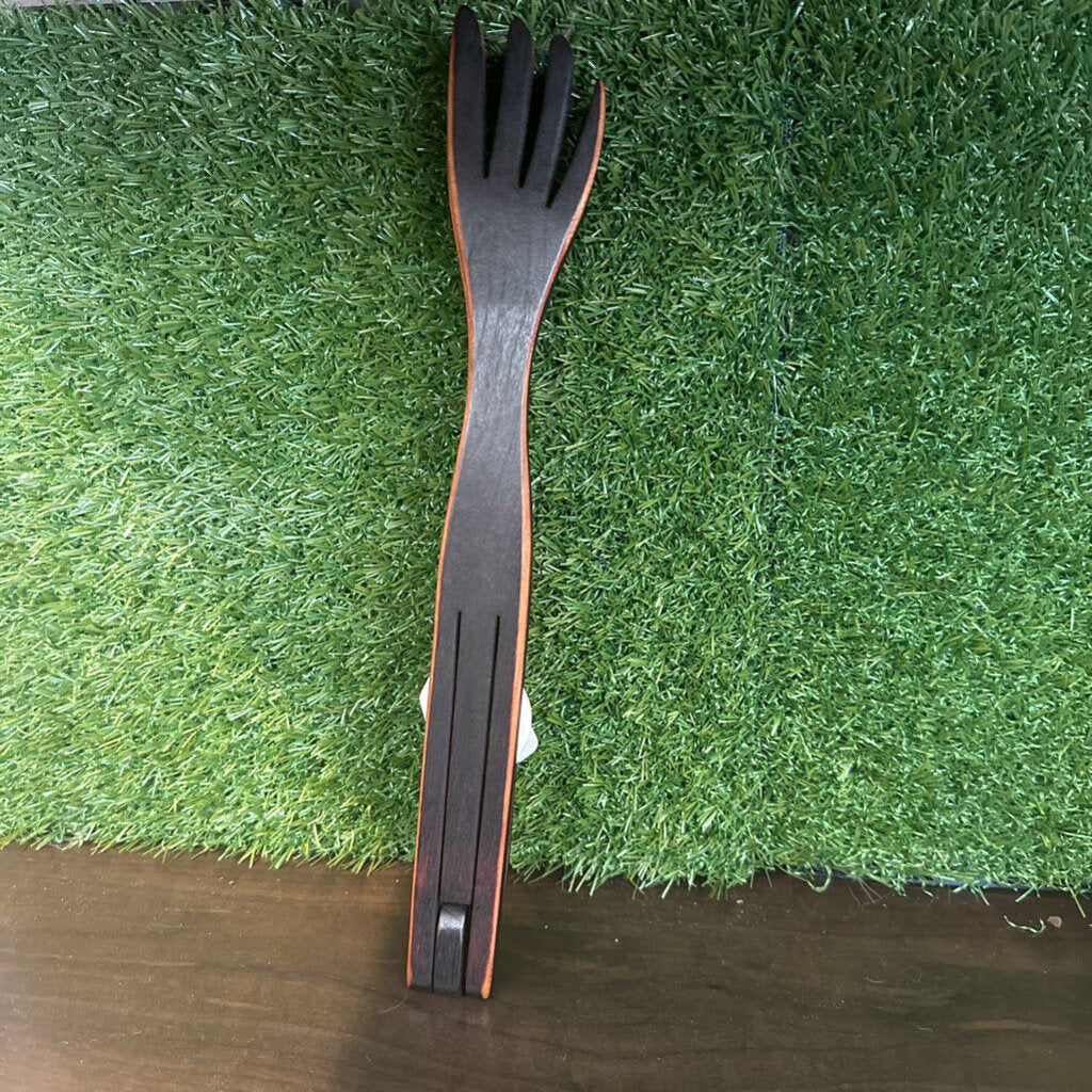 Inside-Out tongs w/flame blackened forks