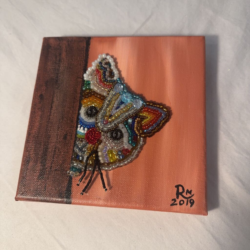 Beaded Kitty Kat Art