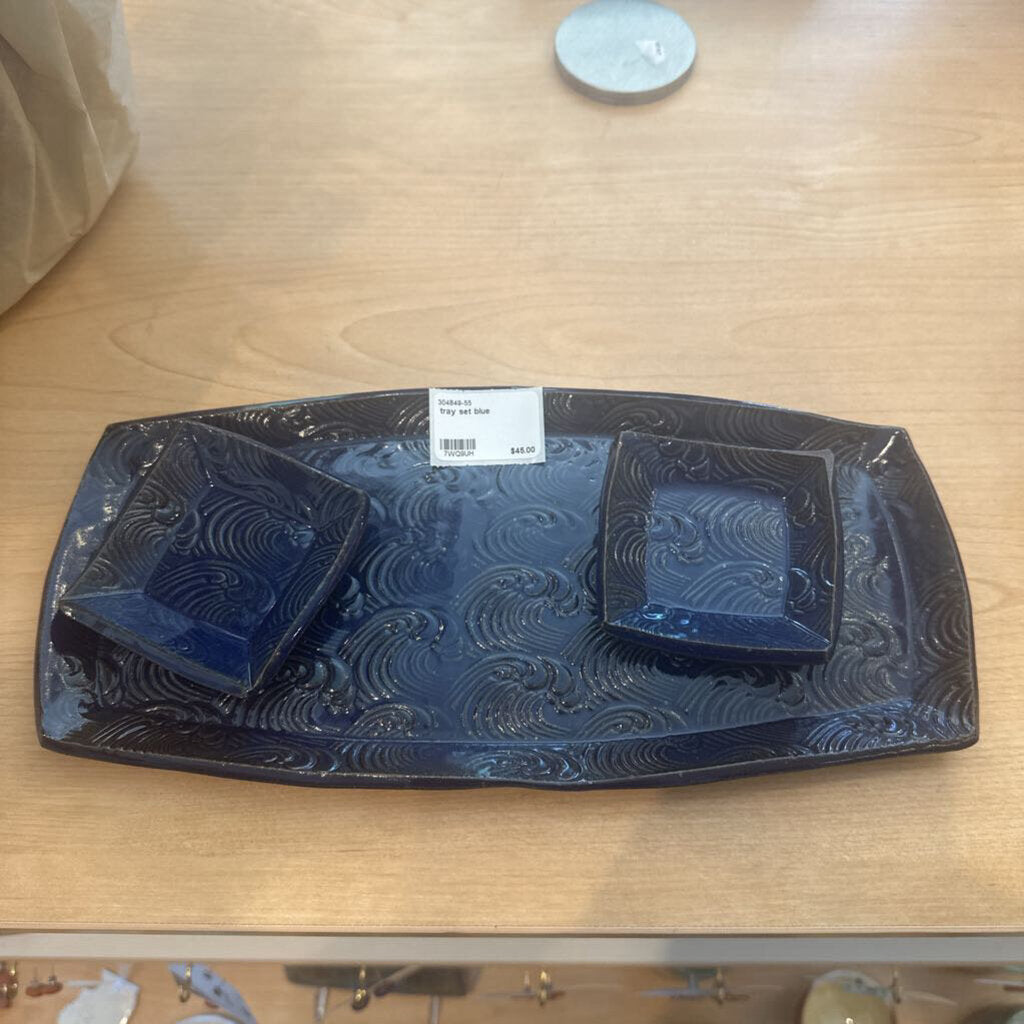 tray set blue