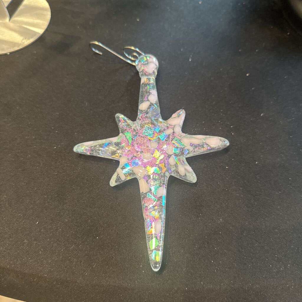 Clear dichro modern star ornament