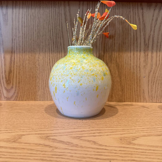 yellow happy vase