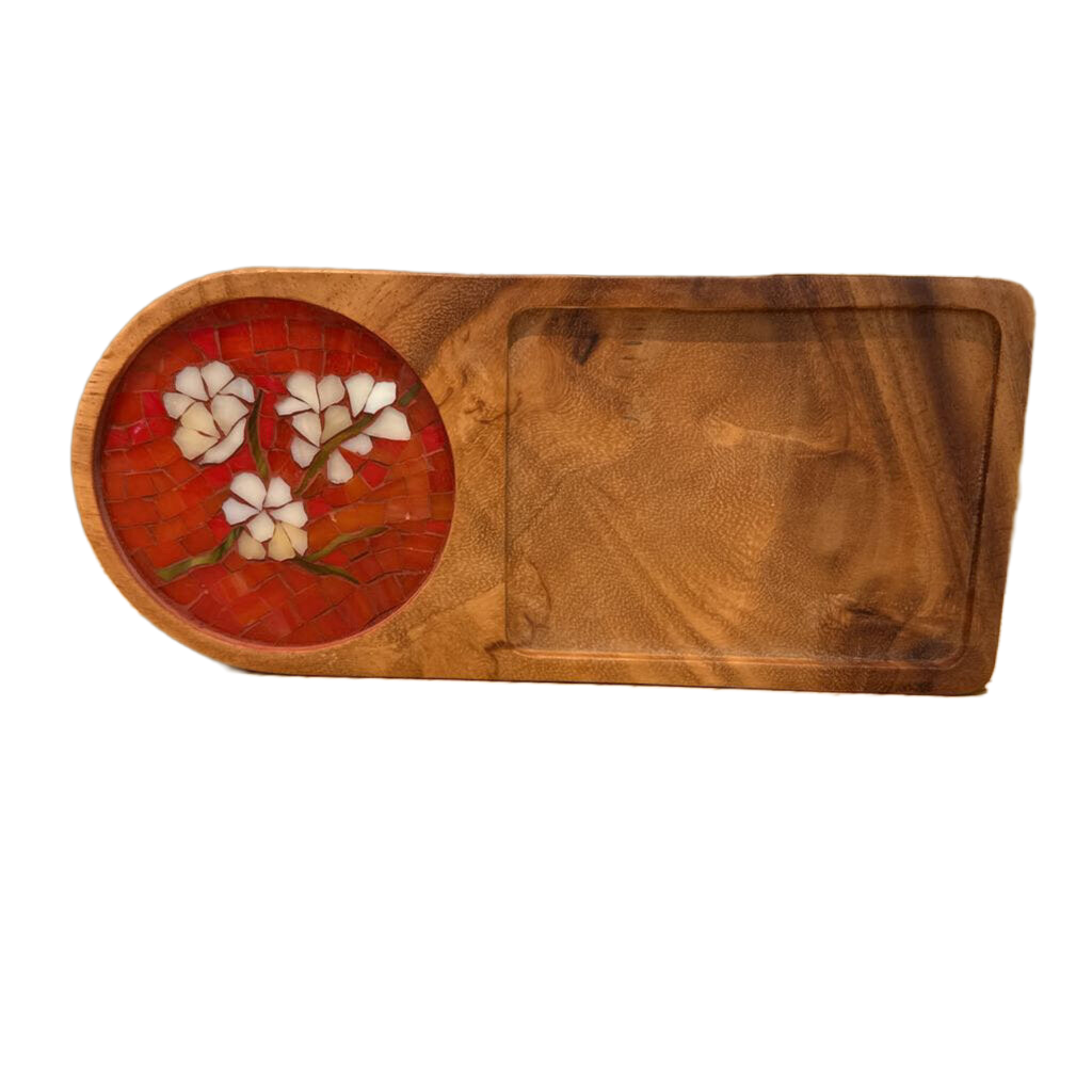 11x5 Cherry Blossom Coaster Tray