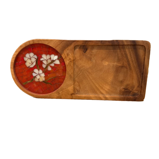 11x5 Cherry Blossom Coaster Tray