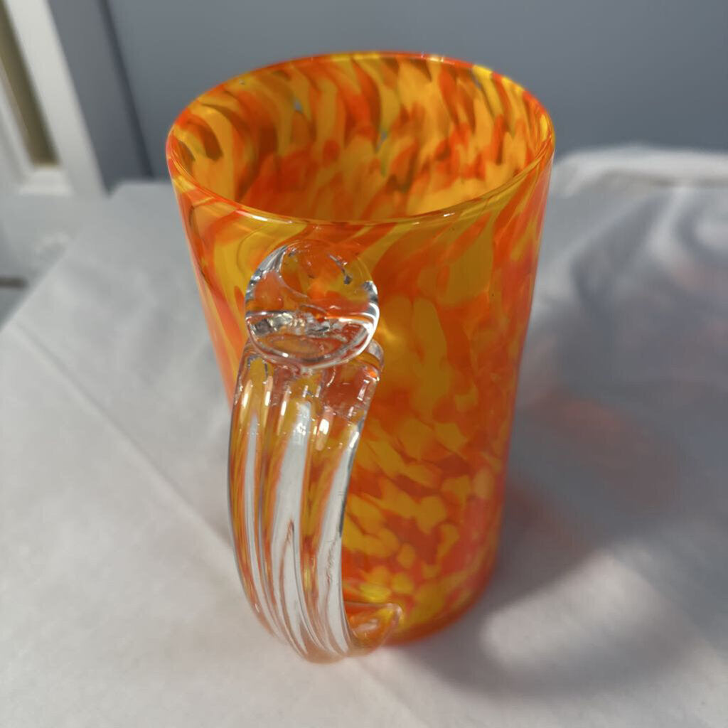 Yellow/Orange Glass Mug